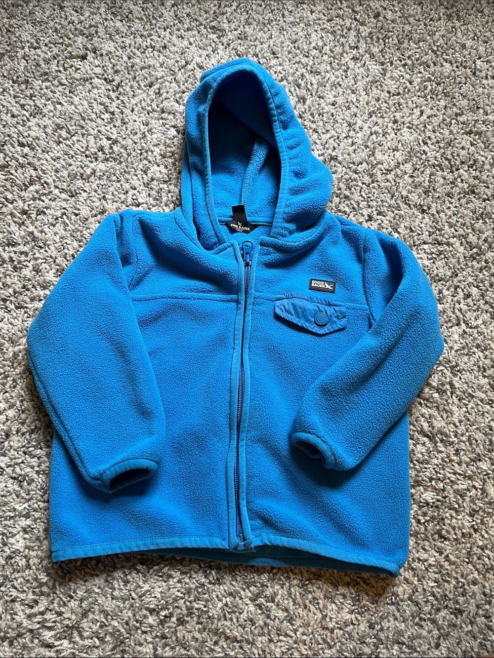 Eddie Bauer Children's Hooded Fleece Jacket - Bright Blue